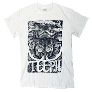 TEEPH Graphic T-Shirt Adult Small White Gildan 34” Chest